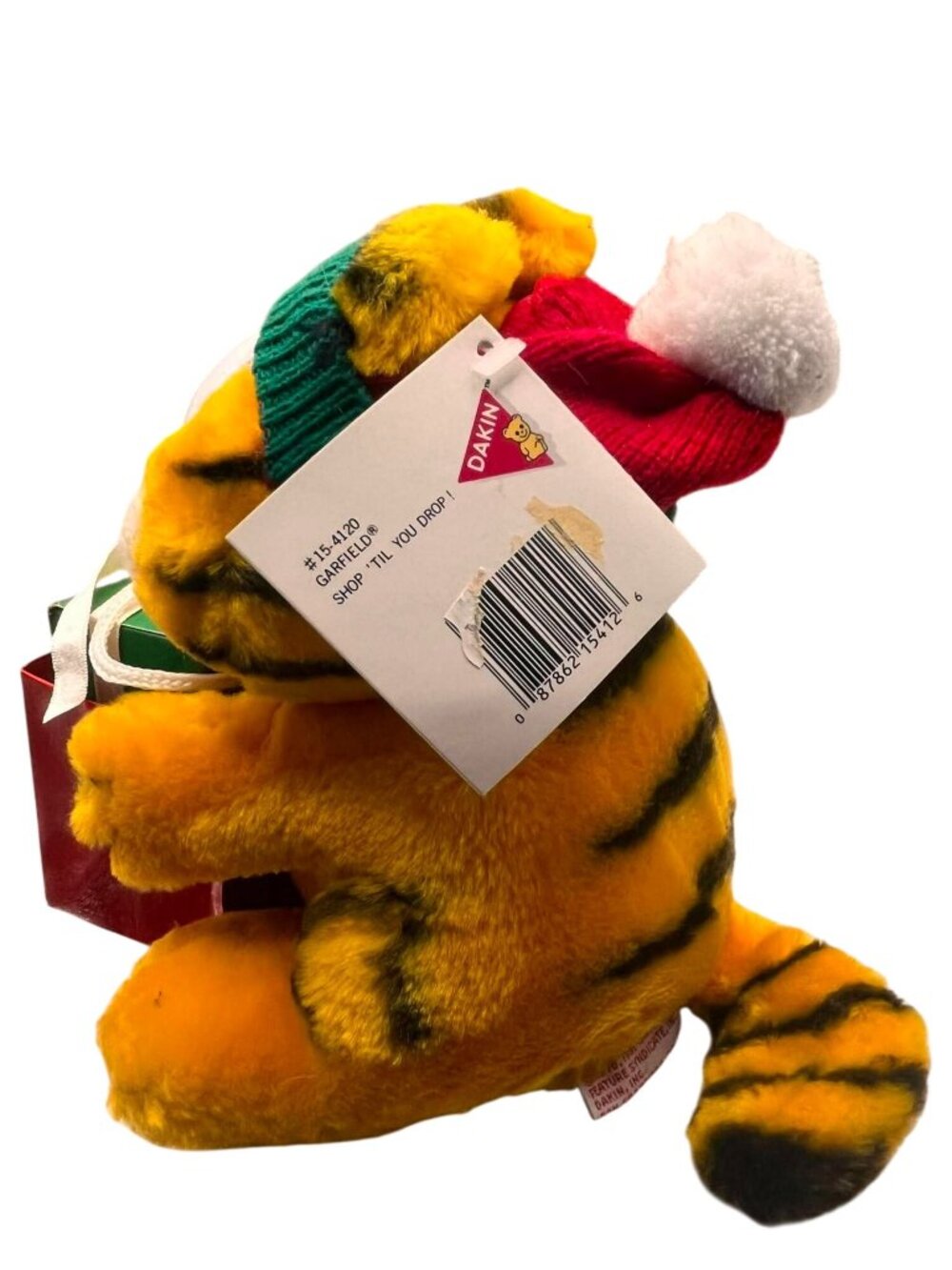 Vtg New Old Stock Garfield 9"Plush "Shop Til You Drop" 1980s Dakin - Picture 9 of 13